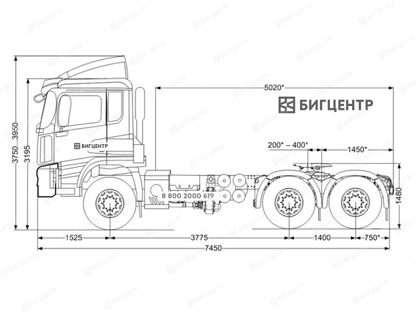 Тягач седельный SHACMAN X3000 6x6 440 л.с