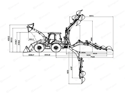 Экскаватор-погрузчик SHANMON 388H-III Carraro 