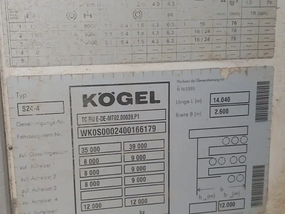Полуприцеп KOGEL S24-4 (SVT) 000008290 - (АЛ)