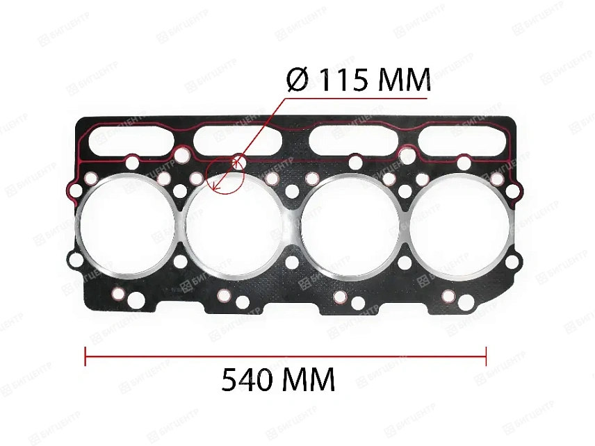 Прокладка ГБЦ двигателя YUCHAI YC4A105Z-T20