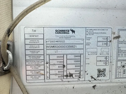 Полуприцеп SCHMITZ SCS 24/L 4552 - (АЛ)