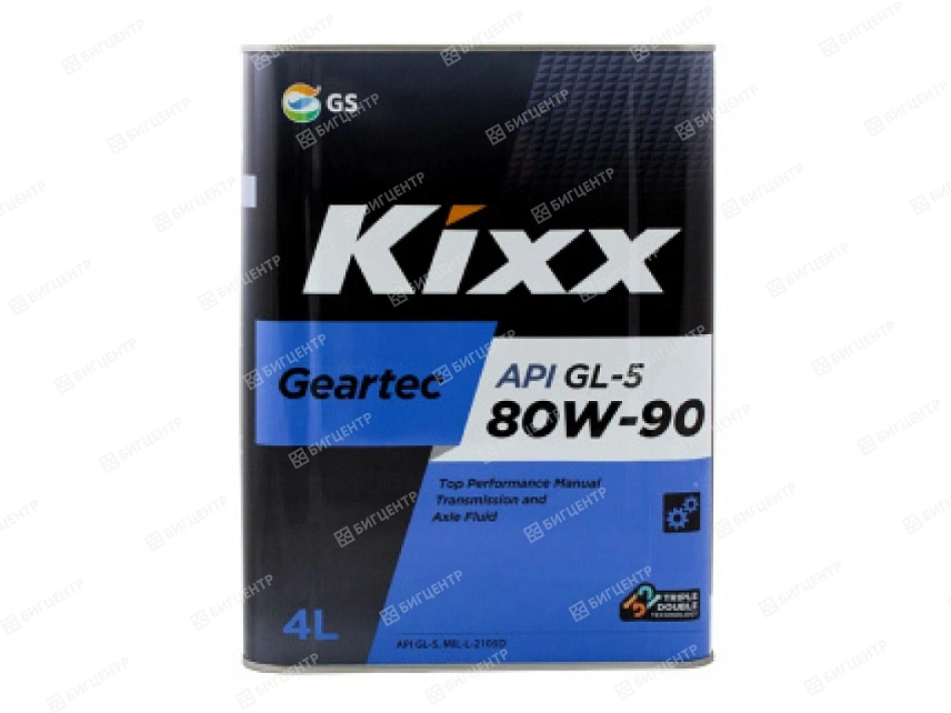 GS KIXX Geartec 80W-90 GL-5 п/син. 4 л