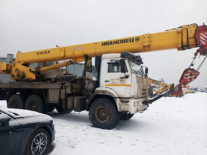 Автокран (автомобильный кран) Ивановец КС-45717К-3Р КАМАЗ-43118 гп 25т. вылет 27,0 (31,0)м. 000007256 - (АЛ)