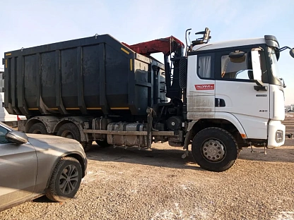 Ломовоз (металловоз) с КМУ Shacman SX32586T384C 000007777 - (АЛ)