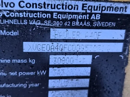 Самосвал карьерный Volvo A40F 000007241 - (АЛ)