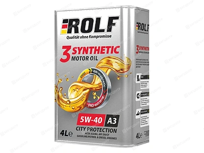  РОЛЬФ 3-synthetic 5W-40 SN/CF ACEA A3/B4 син. 4 л